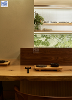 Comptoir de bar à sushi personnalisé, mobilier commercial, comptoir de décoration pour bar, pour l'aménagement intérieur de café et la conception complète de magasin.