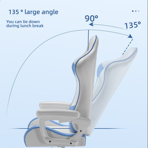 Chaise de jeu confortable de style moderne, chaise de jeu avec vérin à gaz de classe 2, chaise de jeu pivotante à roulettes personnalisée OEM avec accoudoirs 2D - Product Image 4