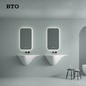 BTO Special Shape Design Sanitary Ware Irregularity Small Size Vessel Sink Hand Wash Wall Hung Ceramic Basin