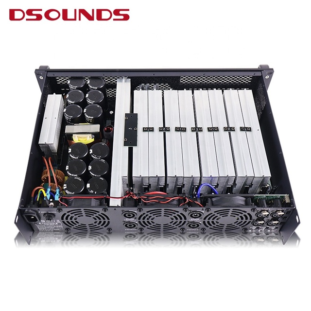 4 Channels Amplifiers Class 3H 4x1250W Total 10000W High Power Amplifiers