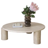 Table basse en pierre naturelle de style nordique Wabi-Sabi moderne, mobilier de maison, style designer, hôtel, maison d'hôtes, salon, naturel