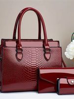 Sac à main de luxe tendance pour femme, ensemble trois pièces haut de gamme, grande capacité, fermeture éclair, chaînes, doubles bretelles