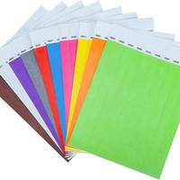Muestra gratis personalizada al por mayor en blanco Color sólido Tyvek 3/4 "pulseras de papel Tyvek evento pulsera imprimible
