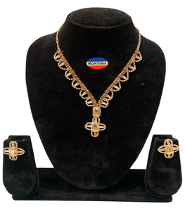 AD768 elegante collar clásico pendientes Conjunto elegante joyería de moda para fiestas aniversarios eventos tradicionales para regalar - Product Image 6