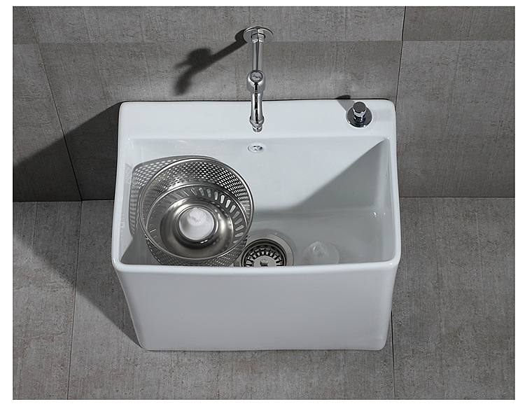 Wash Mop Pool with Drive Balcony Bathroom Geobasin Mop Ceramic Side Drainage Square Household Sink Mop Sink
