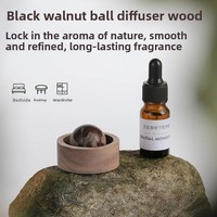 Diffuseur d'arôme de noyer noir diffuseur d'huile essentielle Portable créatif gobelet ornements diffuseur de boule d'aromathérapie de voiture