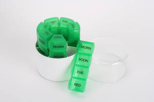 กล่องพลาสติกจัดเก็บยาสำหรับเดินทาง,กล่องพลาสติกทรงกลมมีระบบอัจฉริยะทำงานอัตโนมัติมีช่องใส่ยา7วัน - Product Image 2