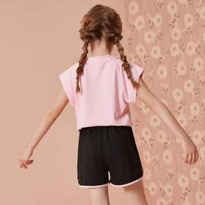 Ropa Deportiva al por Mayor para Niños, Camiseta Deportiva de Manga Corta para Niñas, Chándal de Fútbol para Niños, Ropa de Gimnasio, Traje Deportivo Informal para Niños - Product Image 3
