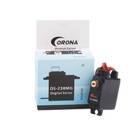 Servo Digital de Precisión Corona DS238MG con Engranajes Metálicos, 4.8kg Torque, 22g, Mini Servo Delgado para Planeadores RC y Piezas de Autos RC 1/12 1/14