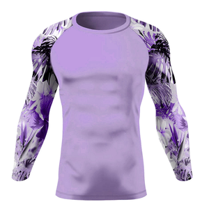 Wholesale <b>Men</b> <b>Compression</b> Rash Guard Long Sleeve Breathable Nylon Workout <b>Shirt</b> Custom Sublimated Gym Wear Custom Logo <b>Men</b> <b>shirt</b> - Product Image 2