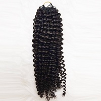 Extensions de cheveux tressés au crochet Jerry Curl 14-24 pouces, couleur naturelle, double trame, effet plumes, en stock, livraison express le lendemain
