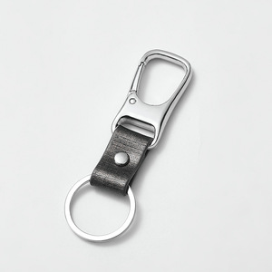 พวงกุญแจรถโลหะพร้อมสายหนัง A3903 สำหรับกุญแจและอุปกรณ์เสริม - Product Image 2