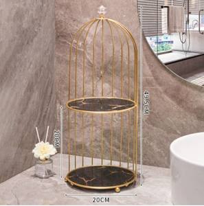 Fantezi parti düğün catering araçları tel paslanmaz çelik 3 katmanlı katmanlı kuş kafesi kek standı - Product Image 5