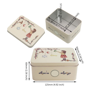 Tùy chỉnh cấp thực phẩm hình chữ nhật kim loại <span class=keywords><strong>tin</strong></span> có thể Biscuit kẹo Cookie Bánh hộp thiếc - Product Image 4