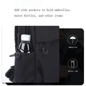 Mochila bandolera negra para hombre y mujer, ligera, de una sola correa, mochila tipo sling, venta al por mayor. - Product Image 3