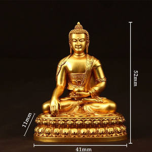 Statuetta di statua di Buddha in resina personalizzata dorata India Home Decor Zen Buddha Sakyamuni Amitabha Buddha <span class=keywords><strong>Ornaments</strong></span> - Product Image 3
