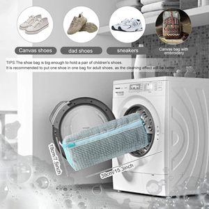 Sac <span class=keywords><strong>à</strong></span> laver les chaussures, sac <span class=keywords><strong>à</strong></span> laver les chaussures pour lave-<span class=keywords><strong>linge</strong></span> et sèche-<span class=keywords><strong>linge</strong></span>, sac <span class=keywords><strong>à</strong></span> laver les baskets en peluche réutilisable et durable avec fermeture éclair - Product Image 2