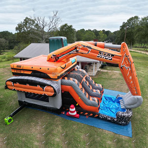 GMY Gonflables Excavateur Gonflable en Forme <span class=keywords><strong>de</strong></span> Videur Combo Gonfiabili Maison Gonflable <span class=keywords><strong>Château</strong></span> avec Toboggan pour Enfants - Product Image 3