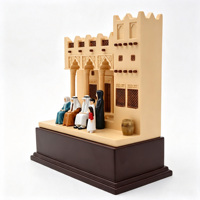 Figurine de trophée en résine personnalisée, sculpture de maison traditionnelle familiale arabe, souvenir culturel des Émirats arabes unis et d'Arabie Saoudite, commémoratif de bureau