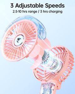Portable Misting <b>Fan</b> 180 Foldable <b>Handheld</b> Personal <b>Fan</b> with Mist Spray 30ml Water Tank USB Rechargeable <b>Handheld</b> <b>Fan</b> - Product Image 3