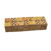 Vente en gros OEM Promotion Ensemble de jeu de dominos multicolores personnalisés pas chers dans une boîte en bois Jouets éducatifs pour enfants Jeu intérieur et extérieur