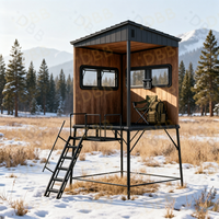 Plateforme de chasse surélevée étanche Pro-Series 6ft/10ft, tour métallique renforcée, échelle antidérapante, point de vue silencieux et discret pour la chasse au cerf