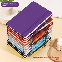 Carnet de notes A5 à couverture rigide avec sangle, personnalisable avec logo, en PU coloré, pour bureau et affaires, idéal comme cadeau transfrontalier