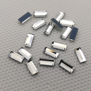 Piedras de Cristal Termoadhesivas Rectangulares de Alta Calidad Directo de Fábrica, 100 Unidades, para Decoración de Calzado - Product Image 1