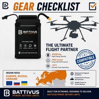 BATTIVUS 48V 400Wh Baterai Semi-Solid State 400Wh/kg Kepadatan Energi Baterai Lithium Ion untuk Industri UAV Drone Robotika CE