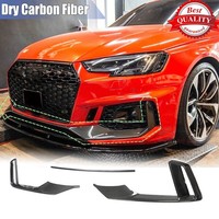Untuk Mercedes Benz C Class W205 Sport & C43 AMG Kit Bumper Depan Serat Karbon: Trim Ventilasi Udara, Bingkai Grill Jaring, Spoiler Bibir