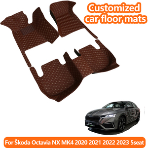 Alfombrillas para coche con volante a la izquierda, compra al por mayor, accesorios interiores para coche, alfombra para coche para <span class=keywords><strong>Skoda</strong></span> <span class=keywords><strong>Octavia</strong></span> NX MK4 2020 - 2023 5 plazas - Product Image 2