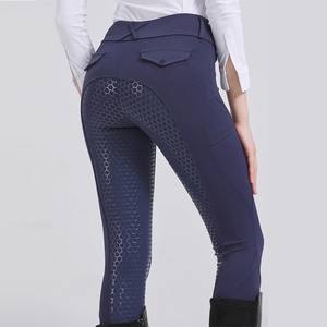<span class=keywords><strong>Pantalon</strong></span> équestre taille haute pour femme Vêtements de test de compétition résistants à l'usure Équipement de chevalier antidérapant pour accessoires de cheval - Product Image 4