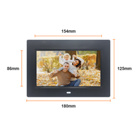 Vente en gros, livraison directe, cadre photo numérique transparent de 7 pouces, affichage, objet infini, image d'art, cadre vidéo en acrylique