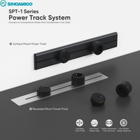 SINOAMIGO - Riel de Enchufes Múltiples, Enchufe de Pared, Color Plata/Gris/Negro, 32 A, para Reino Unido/UE/EE. UU., Montaje en Superficie