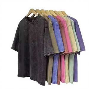 Camiseta de Alta Calidad, Oversize, Tejido Grueso, 100% Algodón, Anti-Pilling, Estilo Urbano, Lavado Ácido, Impresión DTG, Personalizada, Vintage, Lisa - Product Image 1