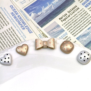 Diy Jewelry Accessories Heart Shaped Bowknot Plastic Resin Handmade For Hair <b>Clips</b> Valentine'S Day - Product Image 2