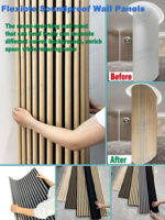 Panneau mural acoustique flexible en bois courbé, en placage de bois MDF polyester, forme incurvée, décoratif, flexible, de la marque OUYUAN Tech