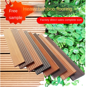Planches <span class=keywords><strong>de</strong></span> <span class=keywords><strong>terrasse</strong></span> en bambou brossé modernes pour extérieur, ignifuges, emboîtables, anticorrosion, pour jardin et cour, imperméables - Product Image 1