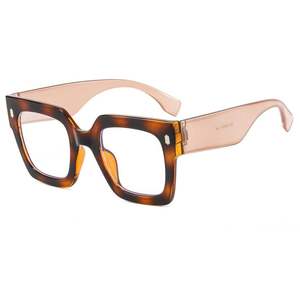 Gafas de Sol Cuadradas Extra Grandes con Marco Grueso y Colorido Estilo Vintage 2025 con Logotipo Personalizado para Mujer, Gafas con Protección Contra la Luz Azul - Product Image 6