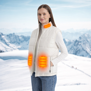 Chaleco Térmico Impermeable para Mujer, Ropa de Invierno para Exteriores, Chaqueta Ligera y Cálida con Cierre de Cremallera, Proveedor de Ropa de Moda de Algodón - Product Image 3