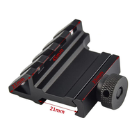 Support de lunette tactique en aluminium 20 mm avec décalage d'angle de 45 degrés et support latéral à 4 fentes pour lampes de poche et accessoires de chasse