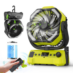 Ventilateur portable d'extérieur rechargeable 30000mAh avec lumière pour le camping, la pêche et l'utilisation en tente - Product Image 2