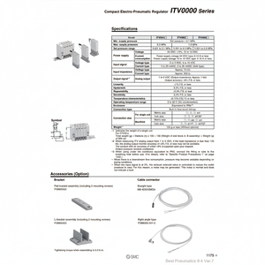 Régulateur de pression électropneumatique compact SMC Pneumatics ITV0051-3BL - Product Image 1