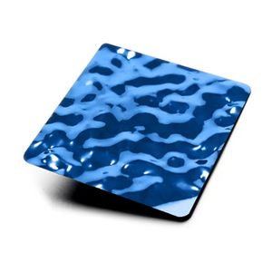 Painel de Parede Corrugado com Ondas Pequenas, Médias e Grandes, Folha Decorativa de Aço Inoxidável com Acabamento Martelado - Product Image 1