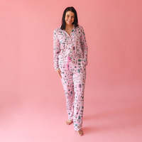 Ensemble de vêtements de détente en bambou pour femmes, chemise de nuit, nuisette pour femmes, vêtements de nuit pour femmes, pyjamas personnalisés avec boutons