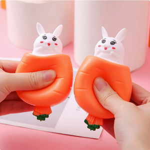 DAMAI <b>Easter</b> Carrot Rabbit Rubber Durable Squeeze and Stretch Ornament Creative Stress-Relief Outdoor Party Dots <b>Gift</b> for Kids - Product Image 5