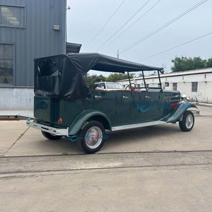 Autocar de tourisme de luxe classique vert foncé avec auvent noir, directement de l'usine, utilisé pour recevoir les passagers dans les sites touristiques. - Product Image 5