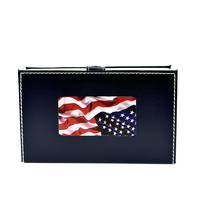 Jeu de dominos double six avec drapeau national américain, 28 tuiles 11x18cm, boîte en cuir PU de qualité supérieure, jeu de société familial pour fêtes en intérieur, cadeau