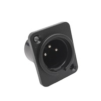 Connecteur FSocket CANNON 3 broches XLR Femelle Mâle Jack Boîtier métallique argenté Montage sur panneau Jacks Petit pied Carte Dragon Seat Micro-ondes
