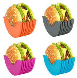 Soporte de silicona ajustable para hamburguesas, caja fija reutilizable - Product Image 4